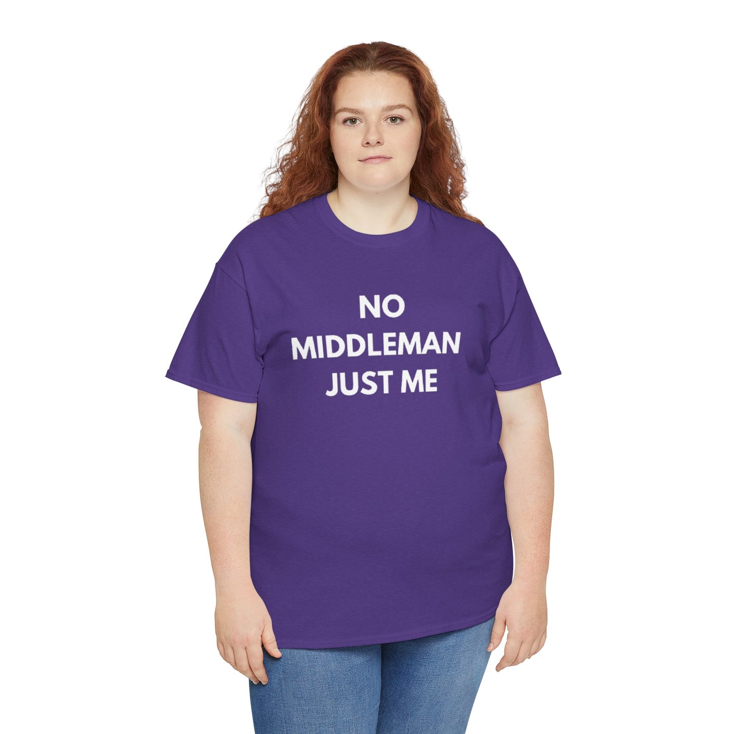 Unisex Tee - 'No Middleman Just Me' Statement Shirt, Casual Wear, Gift for Entrepreneurs, Summer Outfit, Everyday Style
