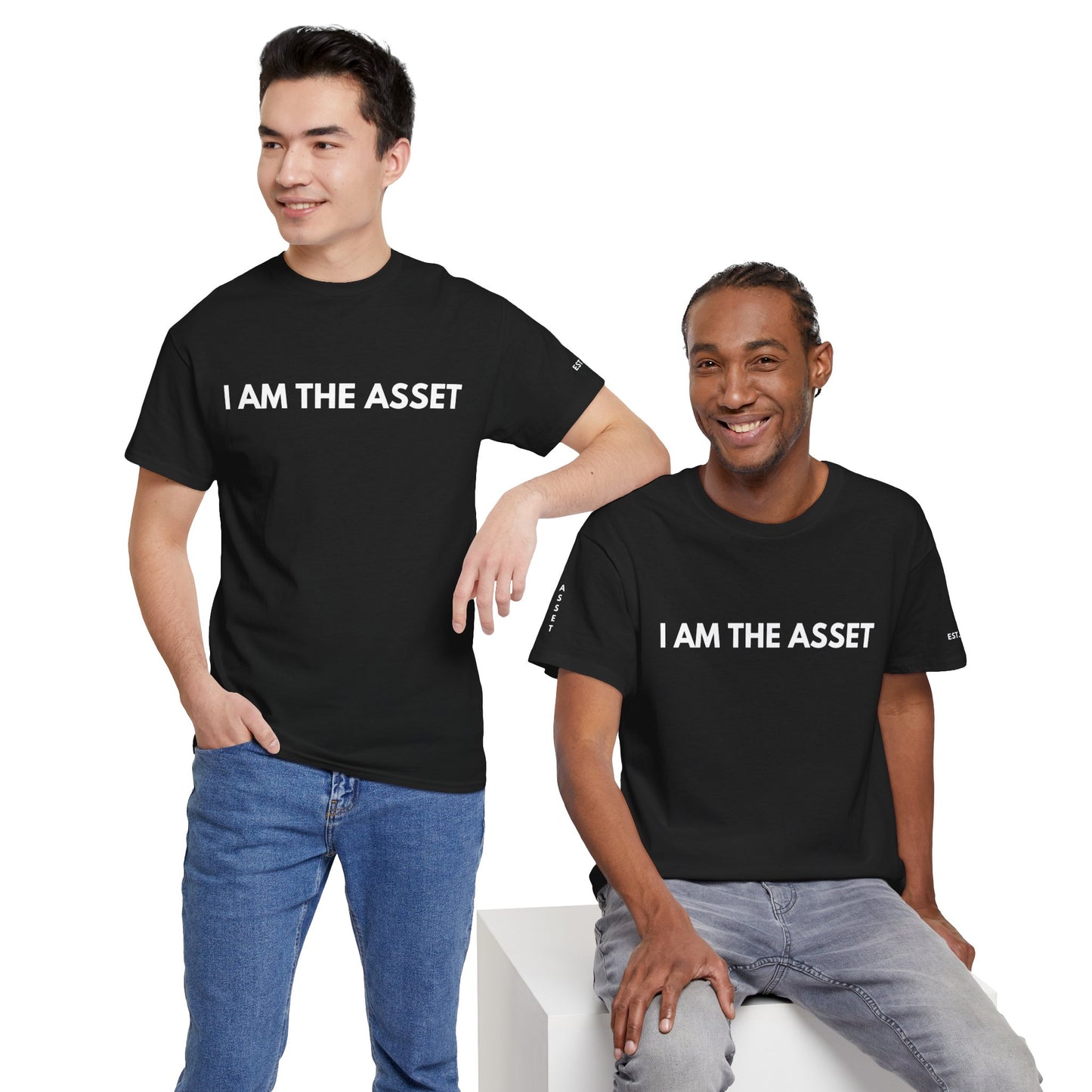 Empowering Statement Tee - I AM THE ASSET, Unisex Cotton Shirt for Motivation, Gift for Entrepreneurs, Casual Wear