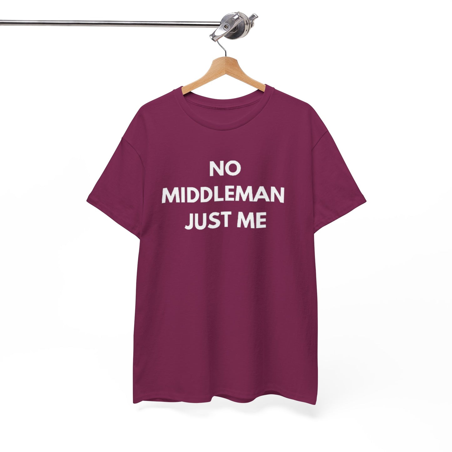 Unisex Tee - 'No Middleman Just Me' Statement Shirt, Casual Wear, Gift for Entrepreneurs, Summer Outfit, Everyday Style