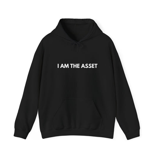 Unisex Heavy Blend Hoodie - "I AM THE ASSET" Cool Casual Sweatshirt, Gift for Entrepreneurs, Cozy Lounge Wear, Motivational Apparel, [...]