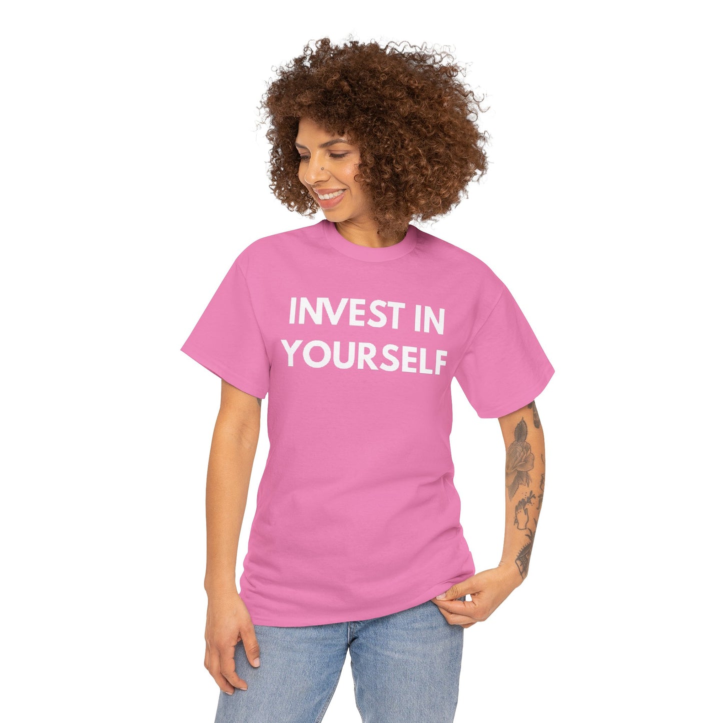 Empowering Message Tee - Invest in Yourself, Motivational Shirt, Unisex Cotton Tee, Gift for Entrepreneurs, Self-Care Apparel, Daily [...]