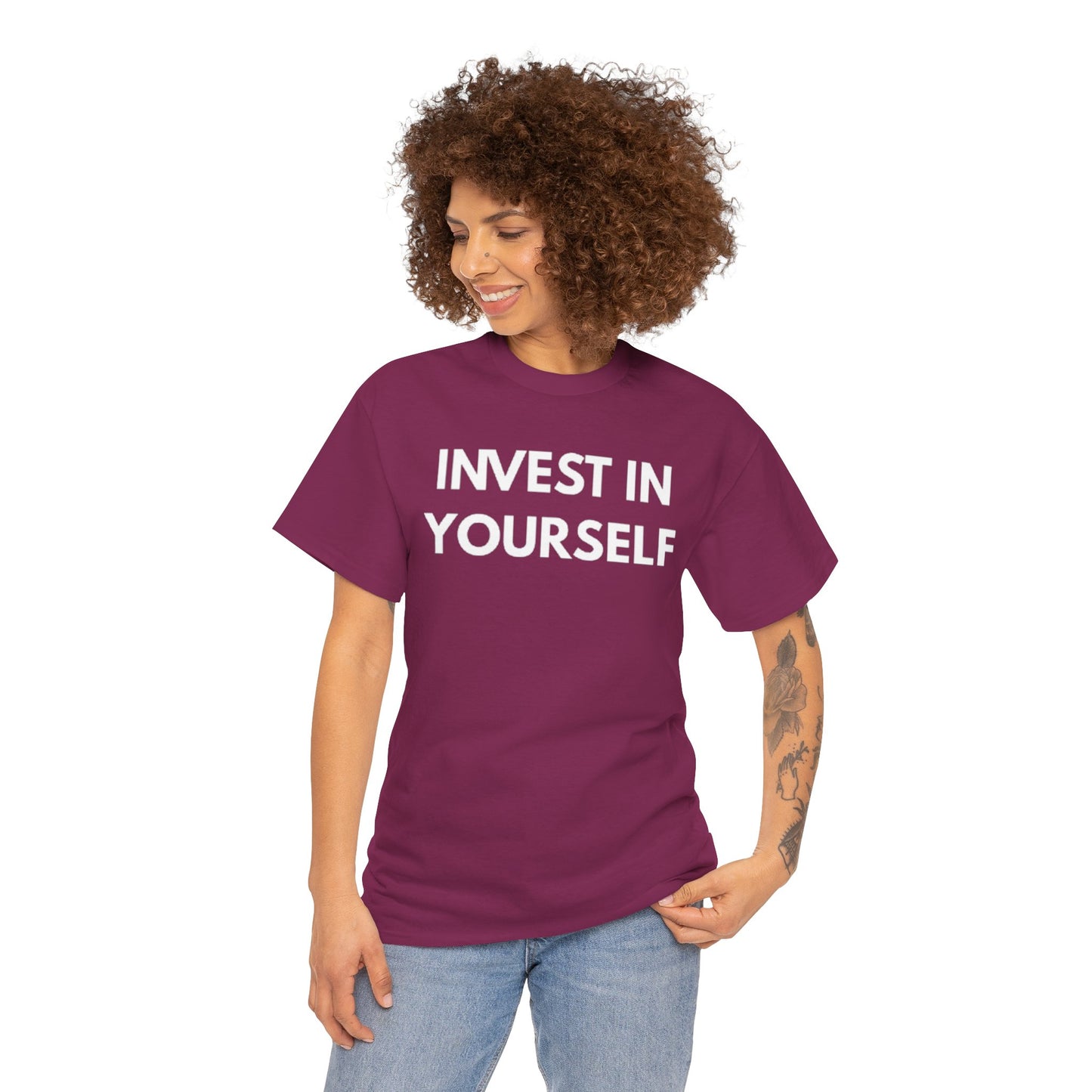 Empowering Message Tee - Invest in Yourself, Motivational Shirt, Unisex Cotton Tee, Gift for Entrepreneurs, Self-Care Apparel, Daily [...]