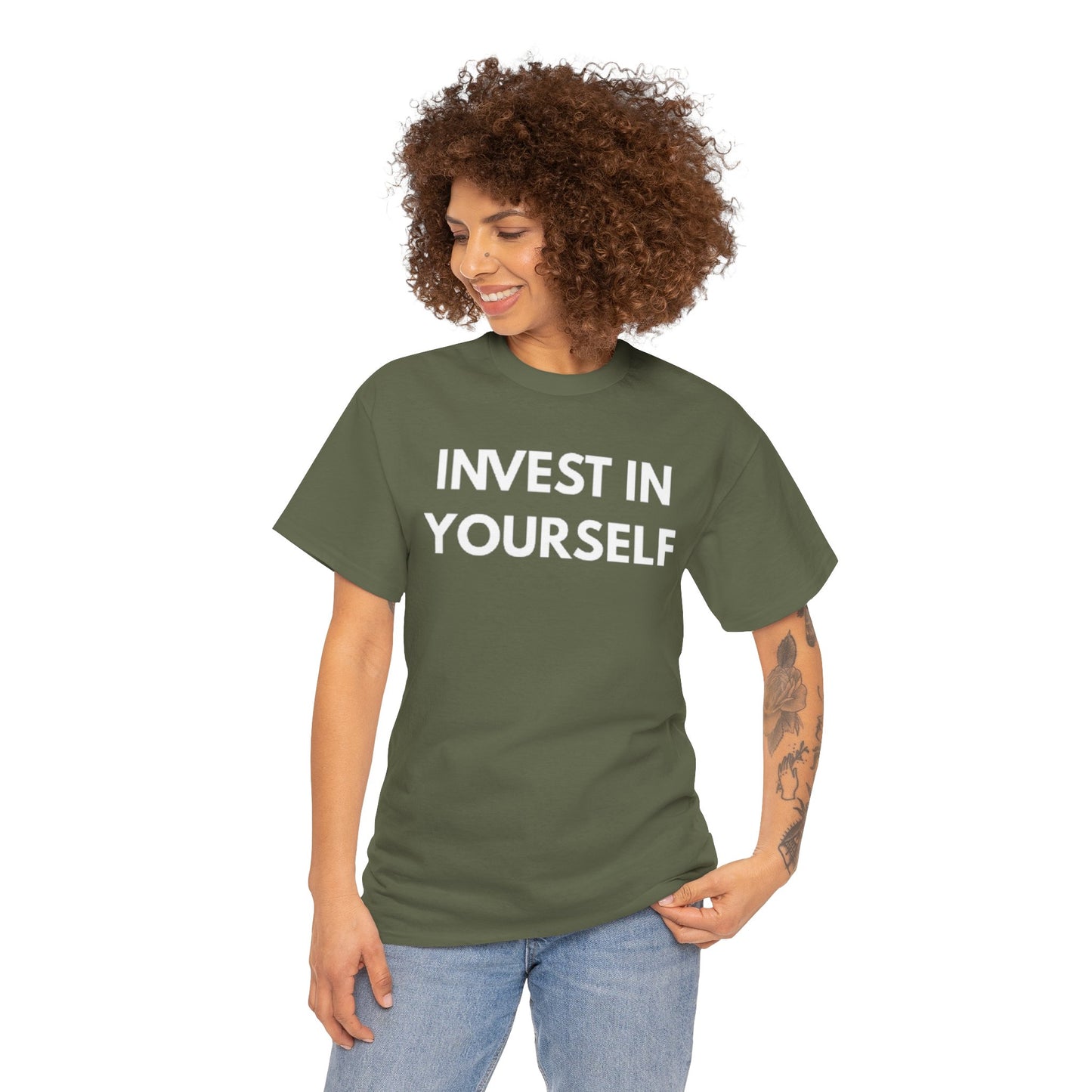 Empowering Message Tee - Invest in Yourself, Motivational Shirt, Unisex Cotton Tee, Gift for Entrepreneurs, Self-Care Apparel, Daily [...]