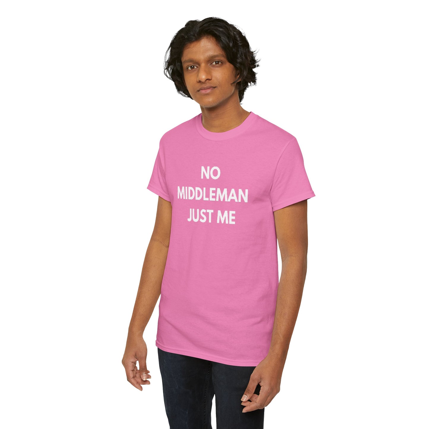 Unisex Tee - 'No Middleman Just Me' Statement Shirt, Casual Wear, Gift for Entrepreneurs, Summer Outfit, Everyday Style