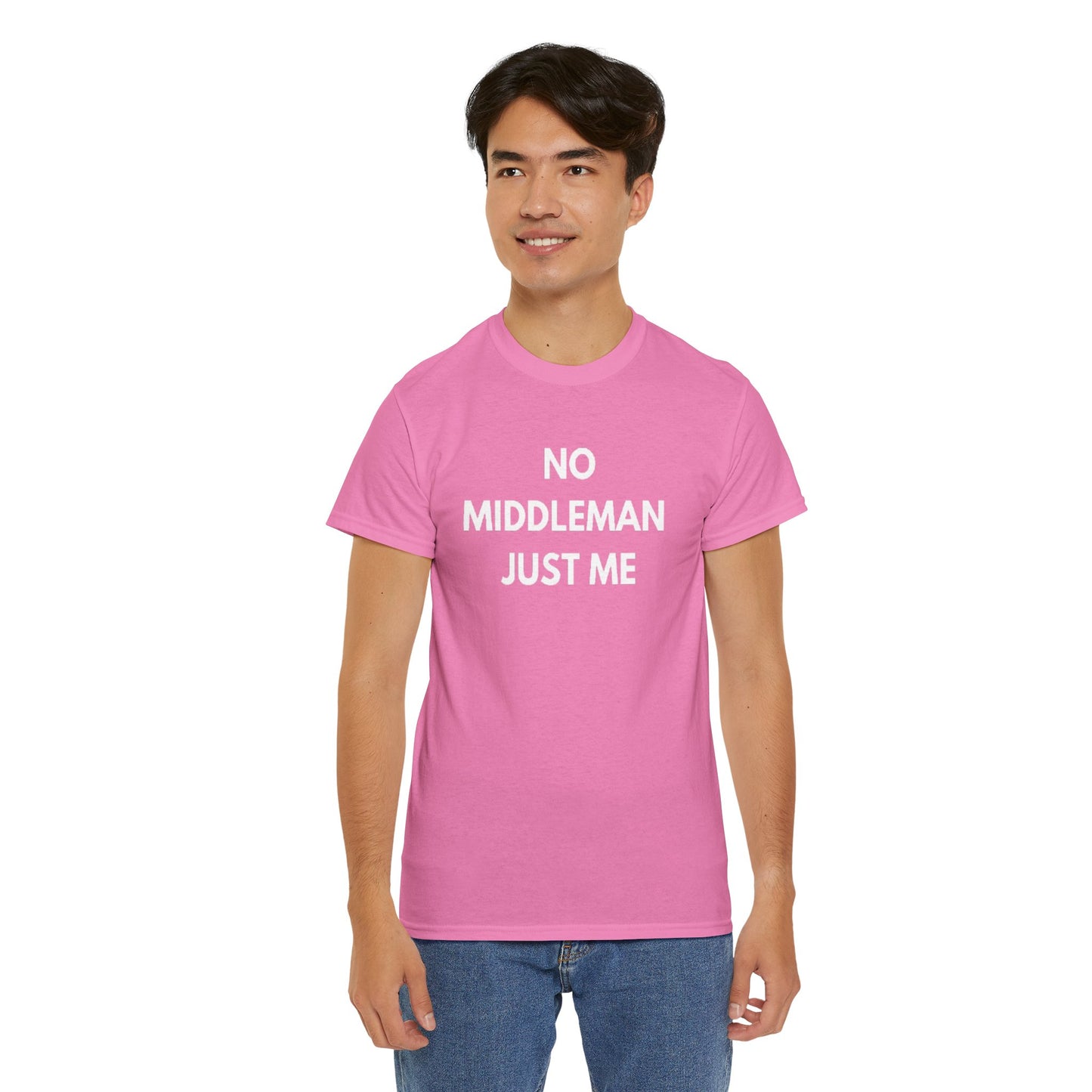 Unisex Tee - 'No Middleman Just Me' Statement Shirt, Casual Wear, Gift for Entrepreneurs, Summer Outfit, Everyday Style