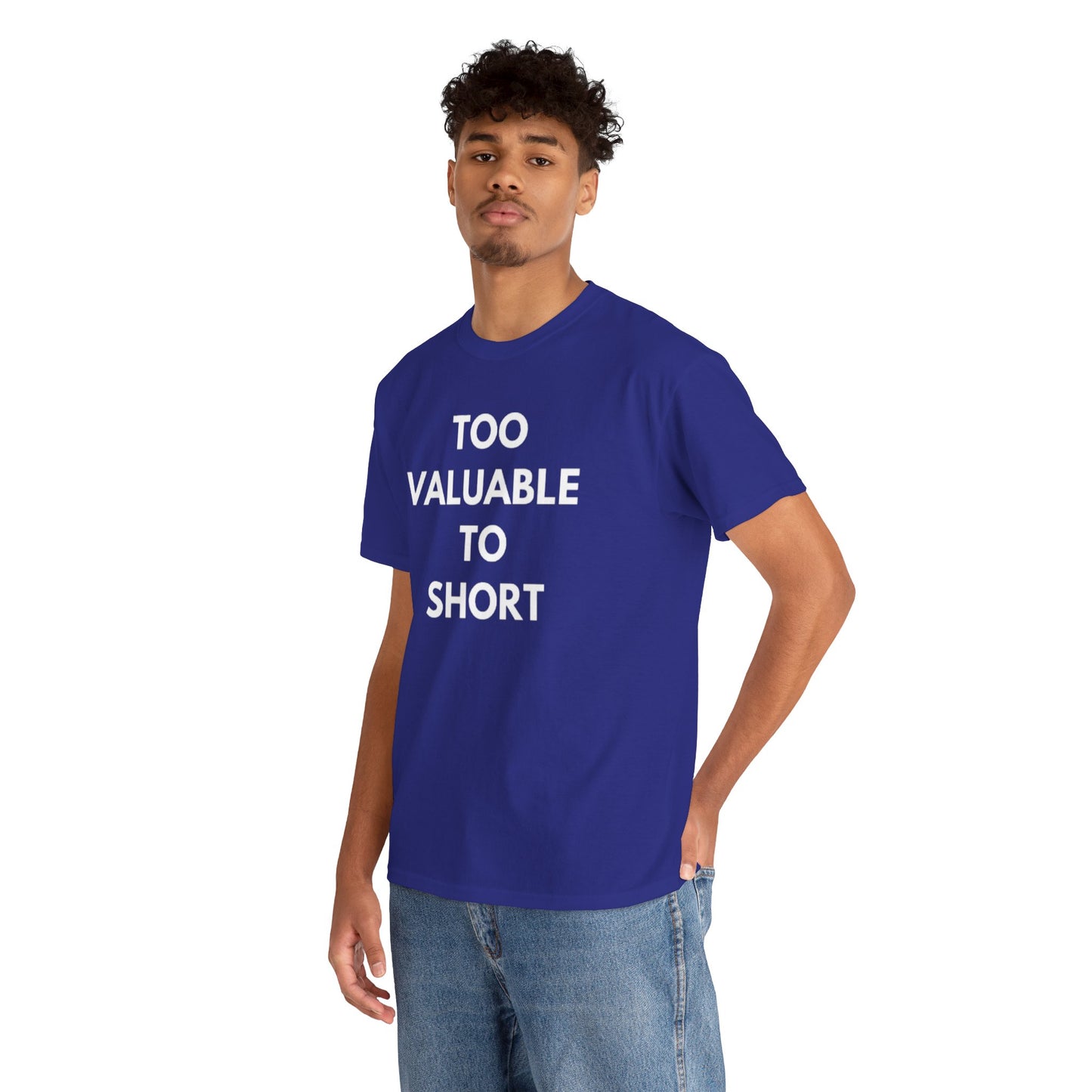 Too Valuable to Short Unisex Heavy Cotton Tee | Casual Wear, Gift for Friends, Everyday Comfort, Statement T-Shirt, Birthday Gift