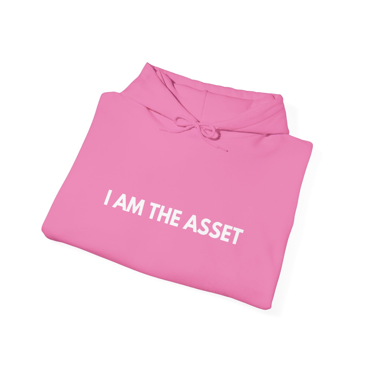 Unisex Heavy Blend Hoodie - "I AM THE ASSET" Cool Casual Sweatshirt, Gift for Entrepreneurs, Cozy Lounge Wear, Motivational Apparel, [...]