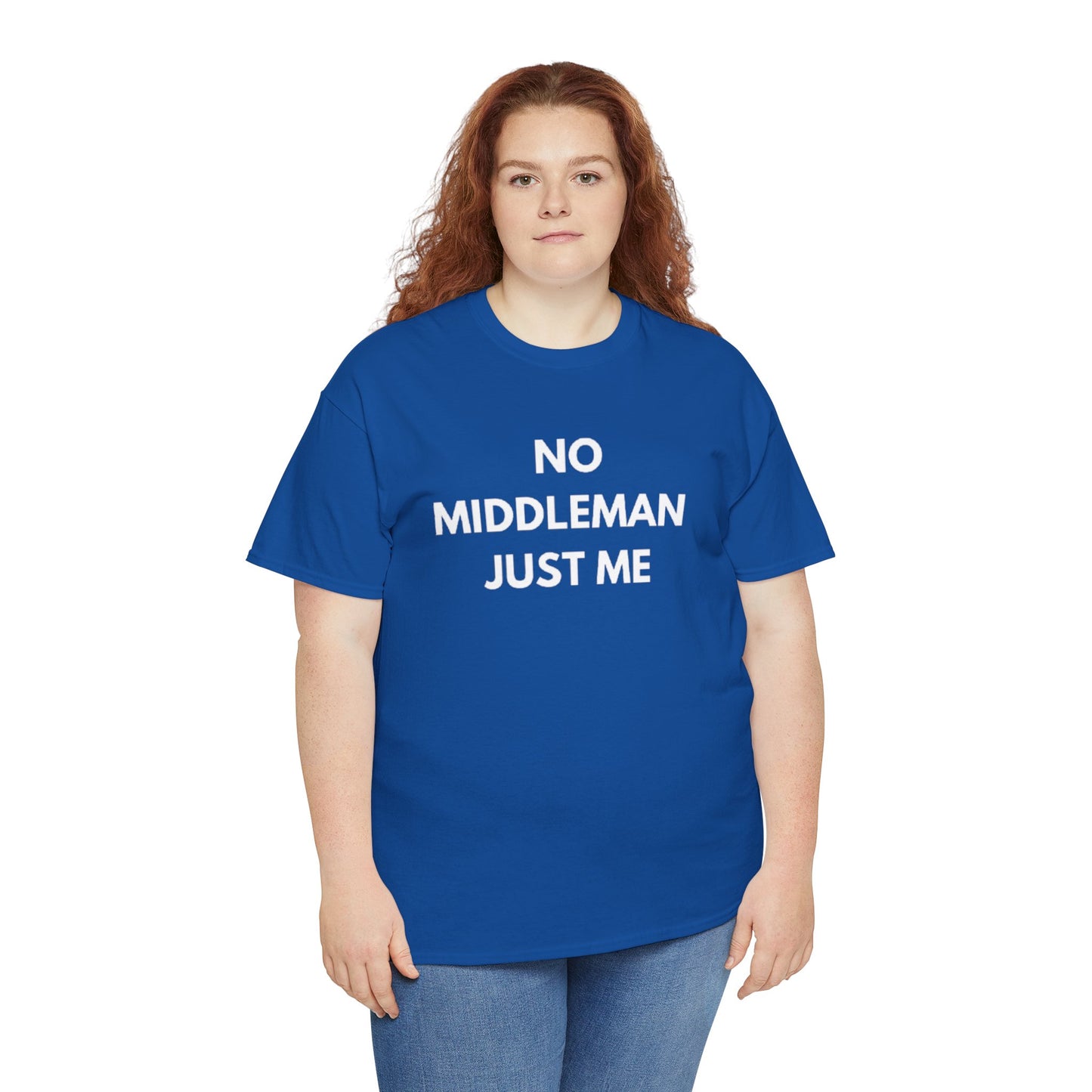 Unisex Tee - 'No Middleman Just Me' Statement Shirt, Casual Wear, Gift for Entrepreneurs, Summer Outfit, Everyday Style