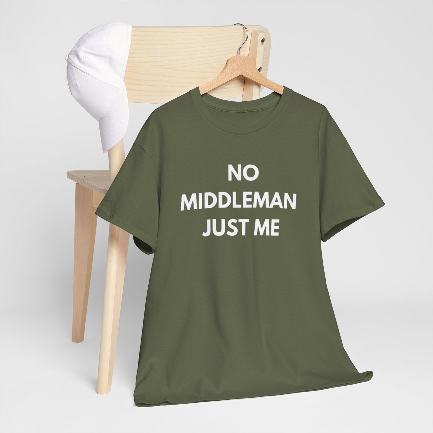 Unisex Tee - 'No Middleman Just Me' Statement Shirt, Casual Wear, Gift for Entrepreneurs, Summer Outfit, Everyday Style