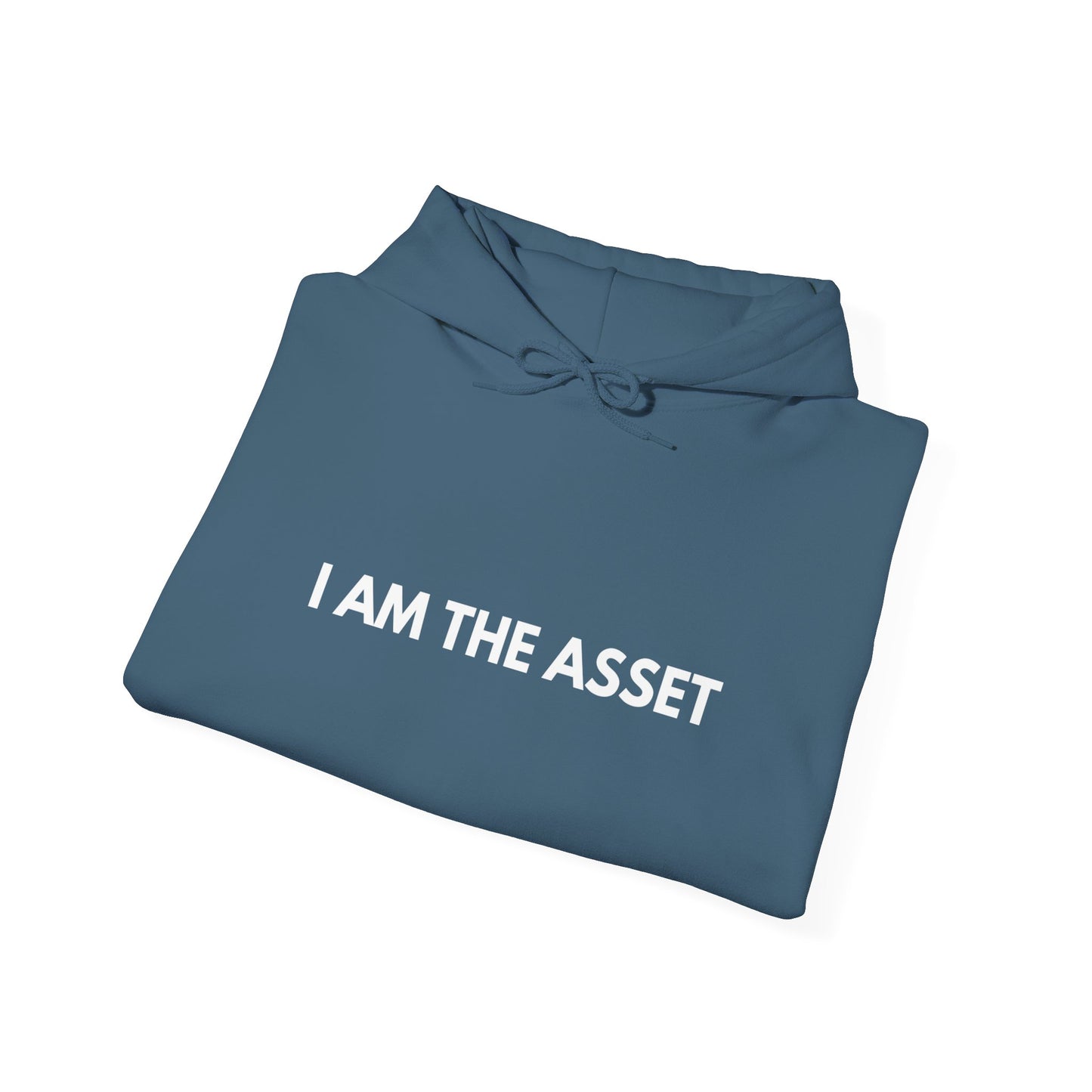 Unisex Heavy Blend Hoodie - "I AM THE ASSET" Cool Casual Sweatshirt, Gift for Entrepreneurs, Cozy Lounge Wear, Motivational Apparel, [...]