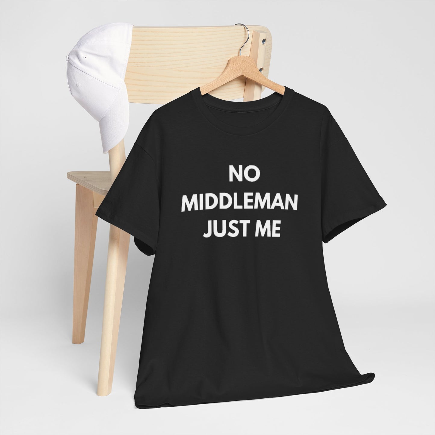 Unisex Tee - 'No Middleman Just Me' Statement Shirt, Casual Wear, Gift for Entrepreneurs, Summer Outfit, Everyday Style