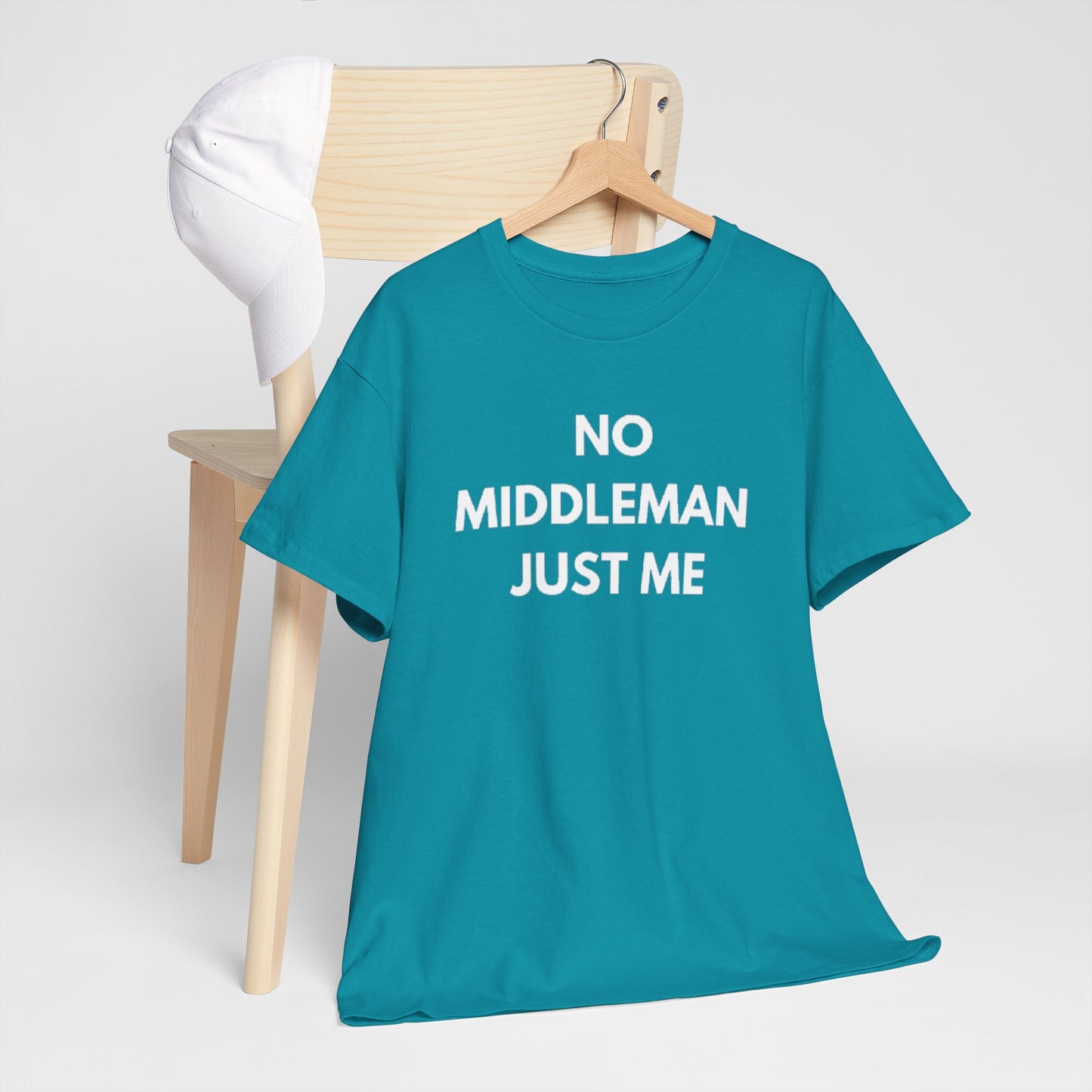 Unisex Tee - 'No Middleman Just Me' Statement Shirt, Casual Wear, Gift for Entrepreneurs, Summer Outfit, Everyday Style