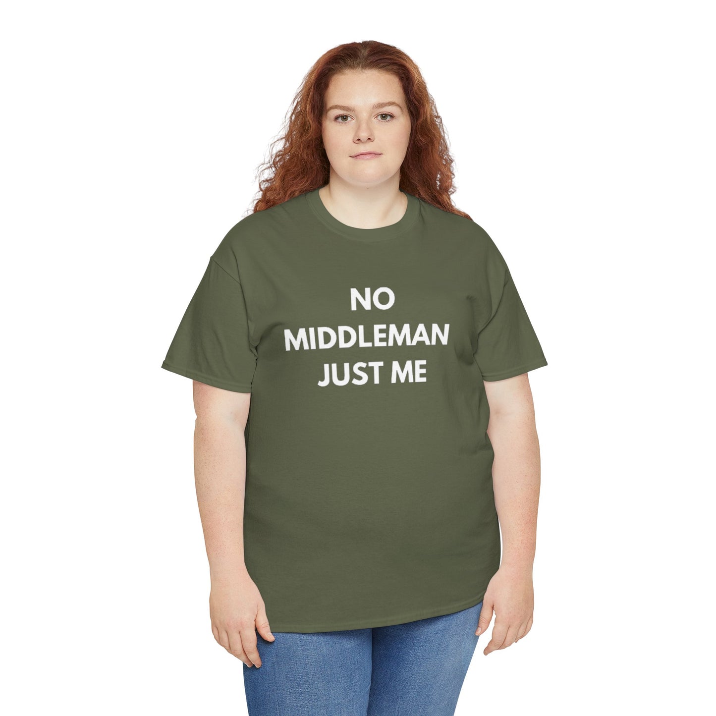 Unisex Tee - 'No Middleman Just Me' Statement Shirt, Casual Wear, Gift for Entrepreneurs, Summer Outfit, Everyday Style