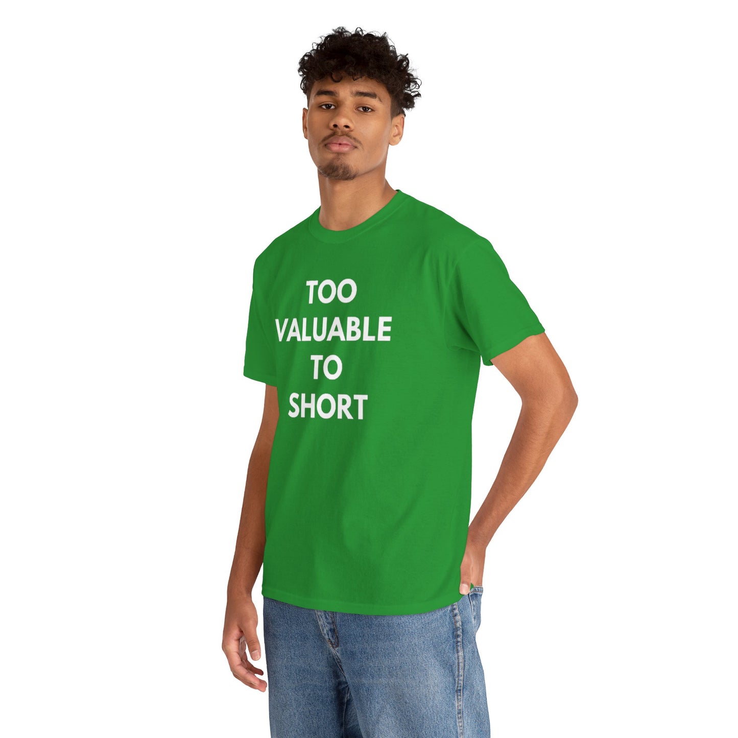 Too Valuable to Short Unisex Heavy Cotton Tee | Casual Wear, Gift for Friends, Everyday Comfort, Statement T-Shirt, Birthday Gift