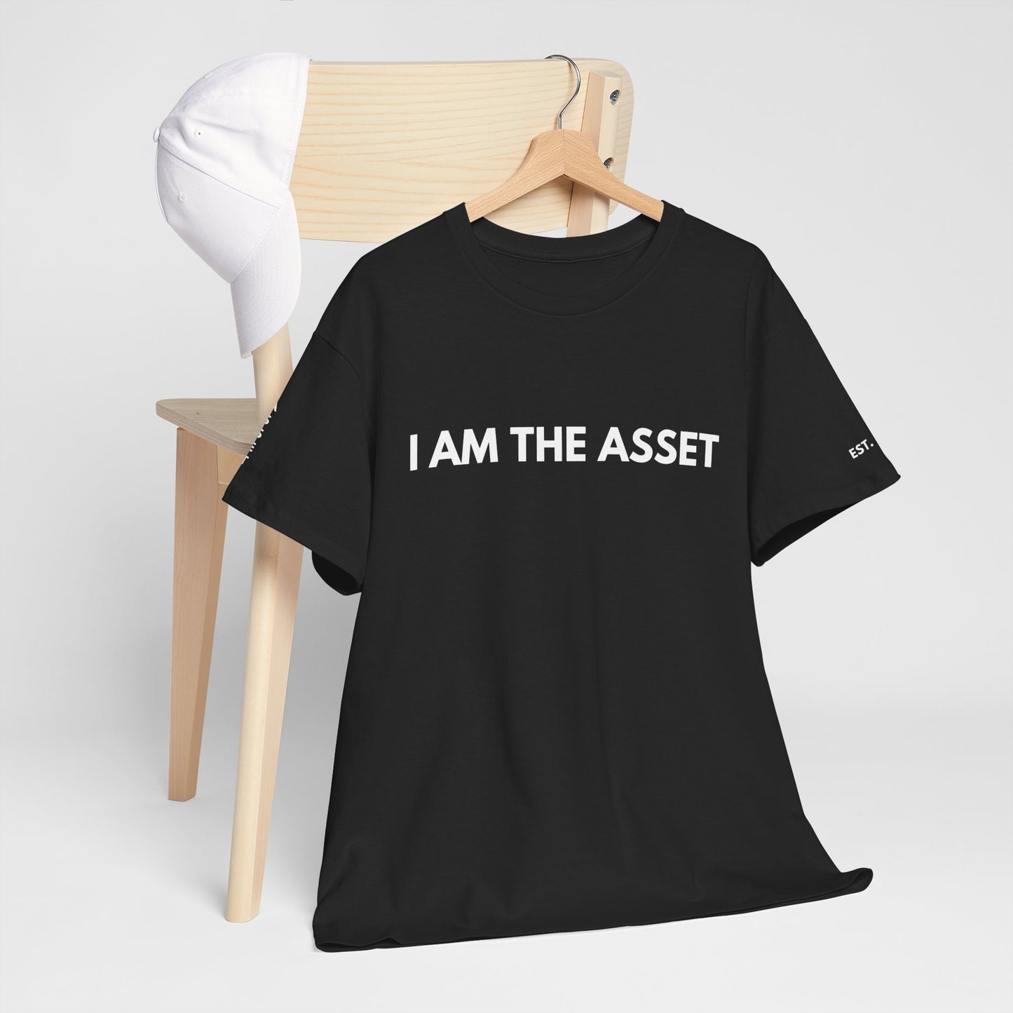 Empowering Statement Tee - I AM THE ASSET, Unisex Cotton Shirt for Motivation, Gift for Entrepreneurs, Casual Wear