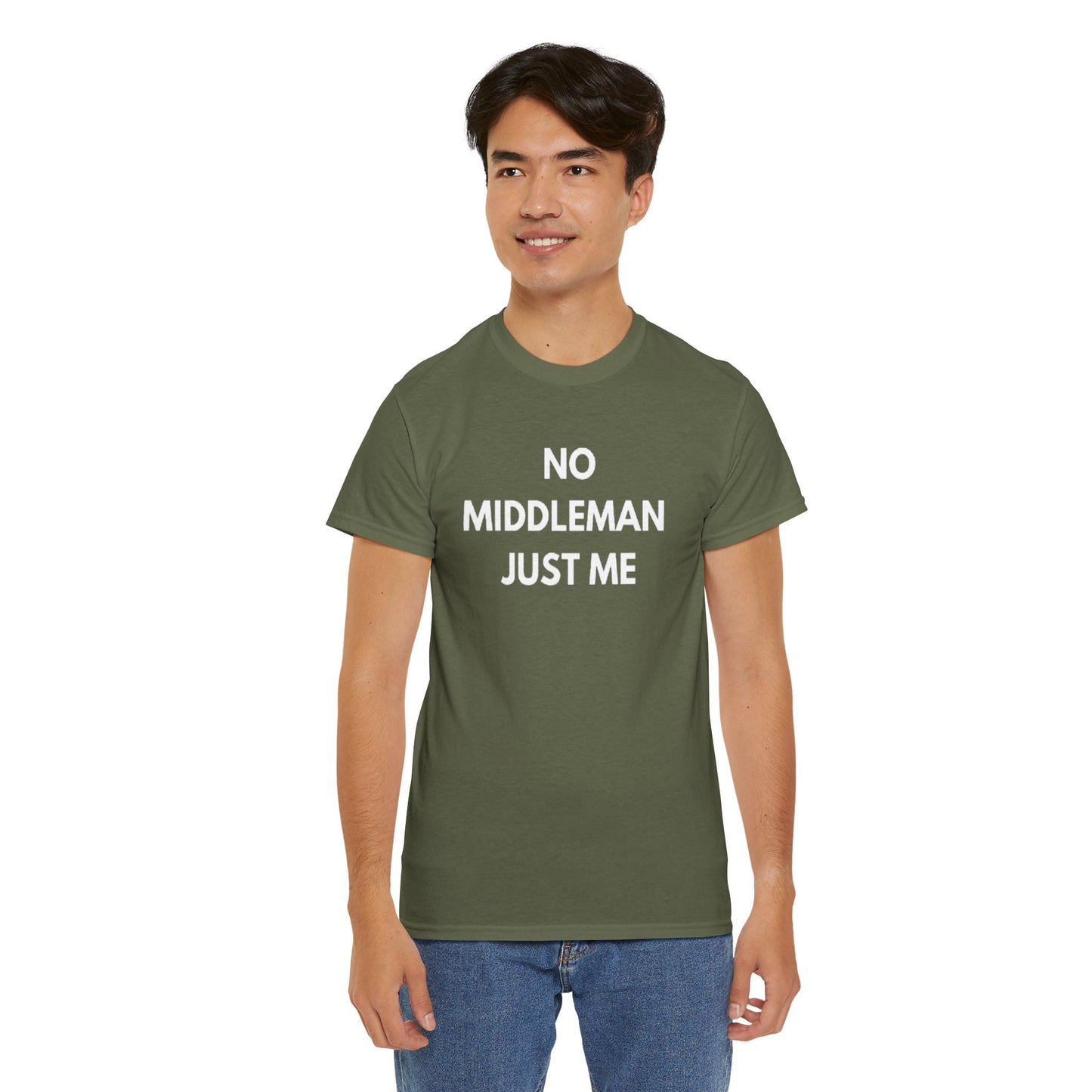 Unisex Tee - 'No Middleman Just Me' Statement Shirt, Casual Wear, Gift for Entrepreneurs, Summer Outfit, Everyday Style
