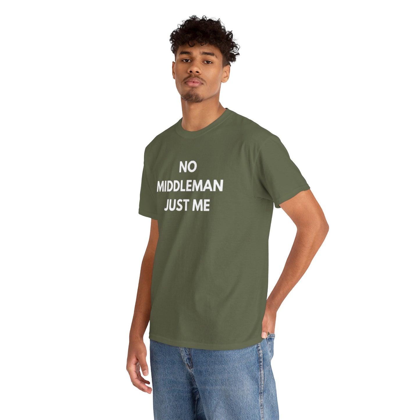 Unisex Tee - 'No Middleman Just Me' Statement Shirt, Casual Wear, Gift for Entrepreneurs, Summer Outfit, Everyday Style