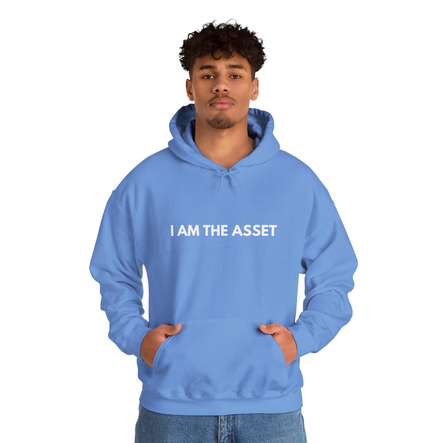 Unisex Heavy Blend Hoodie - "I AM THE ASSET" Cool Casual Sweatshirt, Gift for Entrepreneurs, Cozy Lounge Wear, Motivational Apparel, [...]