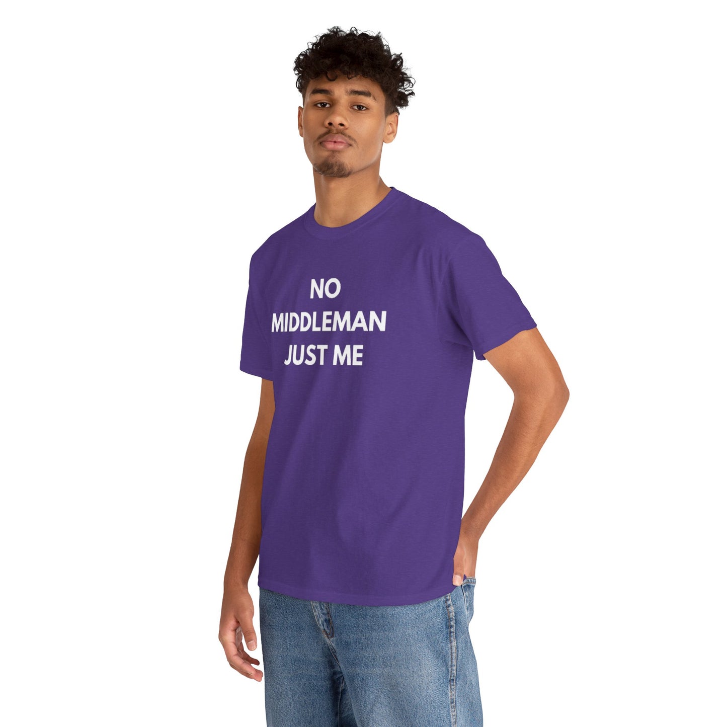 Unisex Tee - 'No Middleman Just Me' Statement Shirt, Casual Wear, Gift for Entrepreneurs, Summer Outfit, Everyday Style