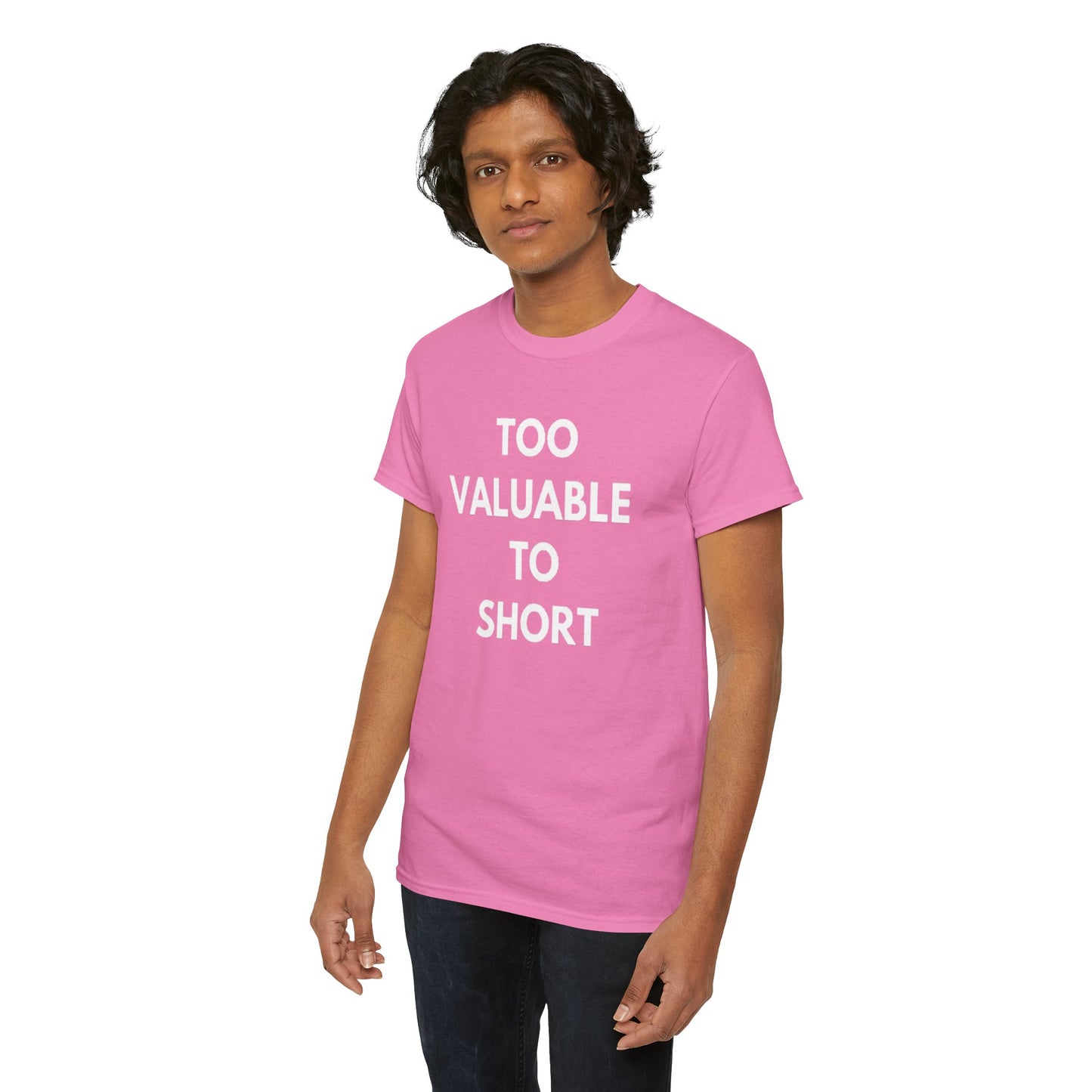 Too Valuable to Short Unisex Heavy Cotton Tee | Casual Wear, Gift for Friends, Everyday Comfort, Statement T-Shirt, Birthday Gift