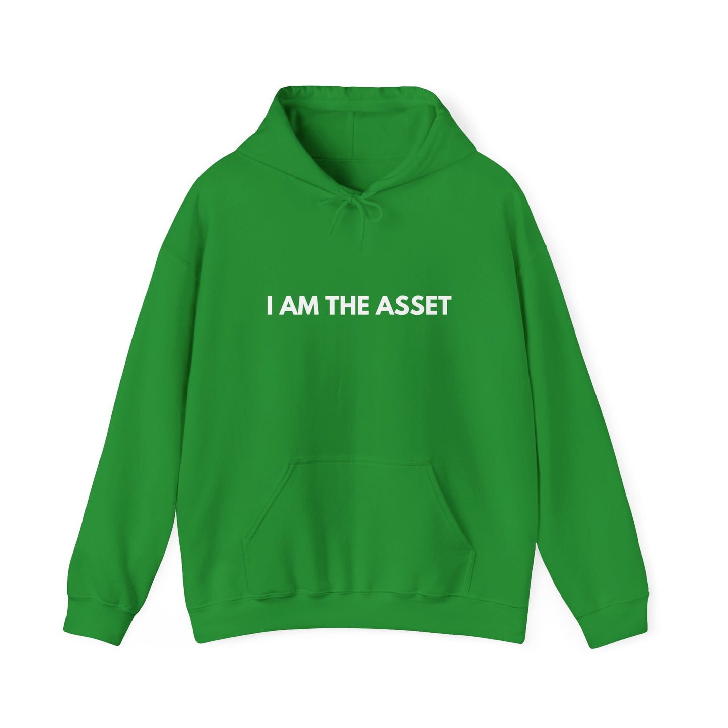 Unisex Heavy Blend Hoodie - "I AM THE ASSET" Cool Casual Sweatshirt, Gift for Entrepreneurs, Cozy Lounge Wear, Motivational Apparel, [...]