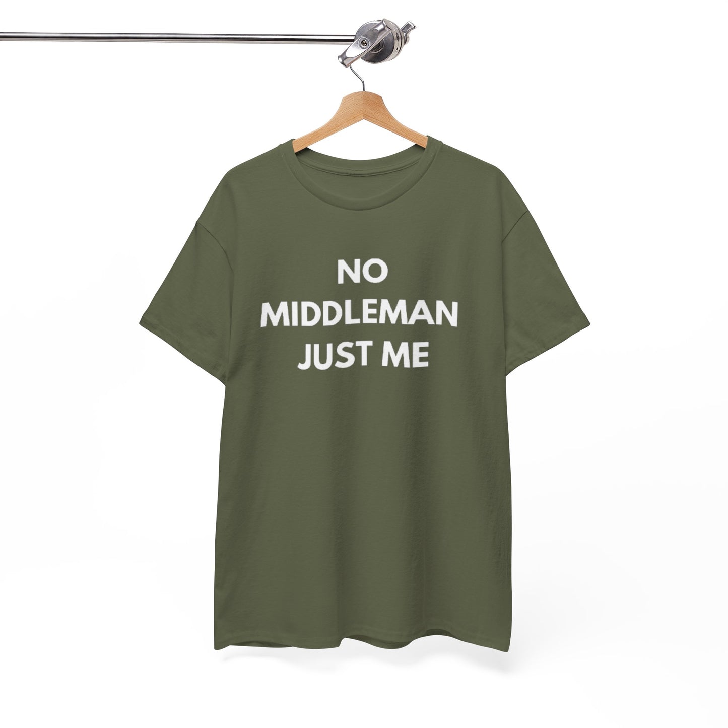 Unisex Tee - 'No Middleman Just Me' Statement Shirt, Casual Wear, Gift for Entrepreneurs, Summer Outfit, Everyday Style