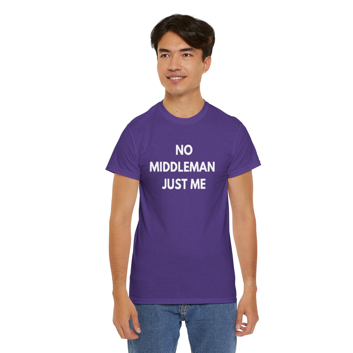 Unisex Tee - 'No Middleman Just Me' Statement Shirt, Casual Wear, Gift for Entrepreneurs, Summer Outfit, Everyday Style