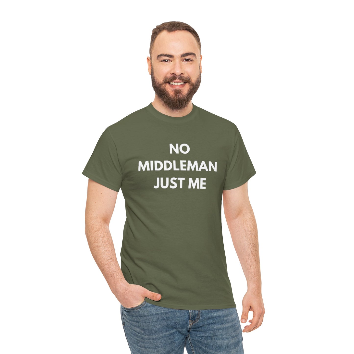 Unisex Tee - 'No Middleman Just Me' Statement Shirt, Casual Wear, Gift for Entrepreneurs, Summer Outfit, Everyday Style