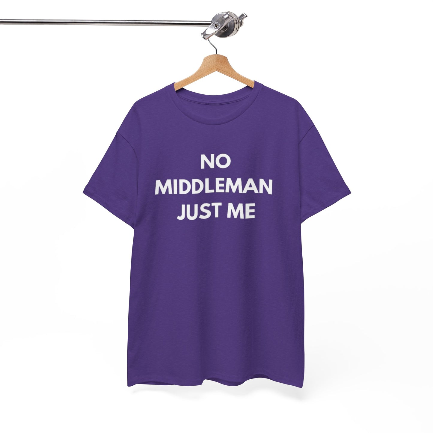 Unisex Tee - 'No Middleman Just Me' Statement Shirt, Casual Wear, Gift for Entrepreneurs, Summer Outfit, Everyday Style