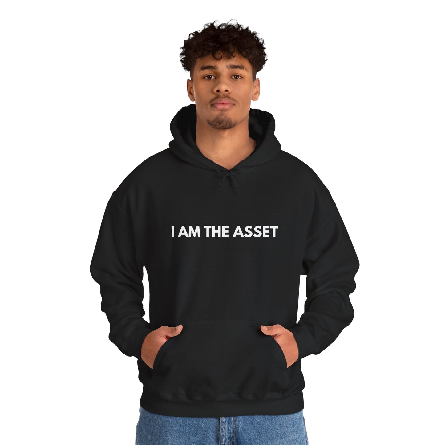 Unisex Heavy Blend Hoodie - "I AM THE ASSET" Cool Casual Sweatshirt, Gift for Entrepreneurs, Cozy Lounge Wear, Motivational Apparel, [...]