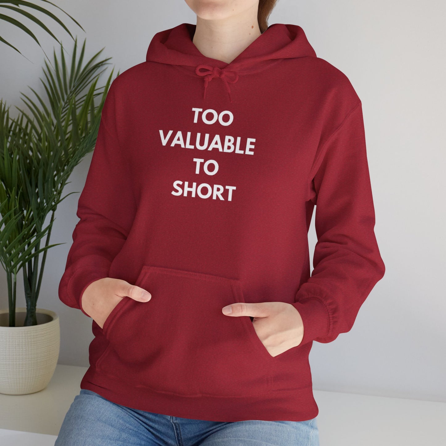 Too Valuable to Short Hoodie, Funny Sweatshirt for Short People, Unisex Gift, Casual Wear, Cozy Clothing