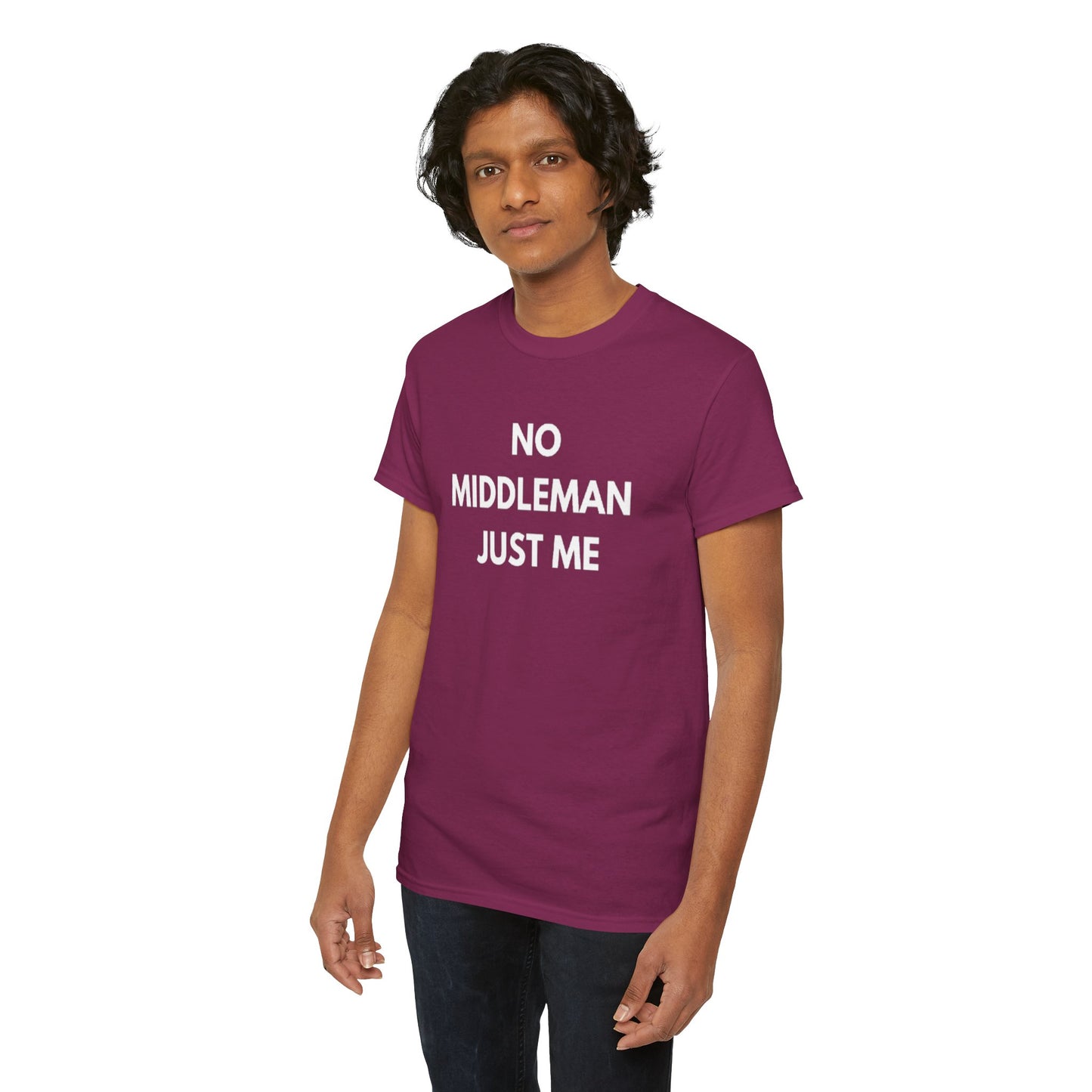 Unisex Tee - 'No Middleman Just Me' Statement Shirt, Casual Wear, Gift for Entrepreneurs, Summer Outfit, Everyday Style