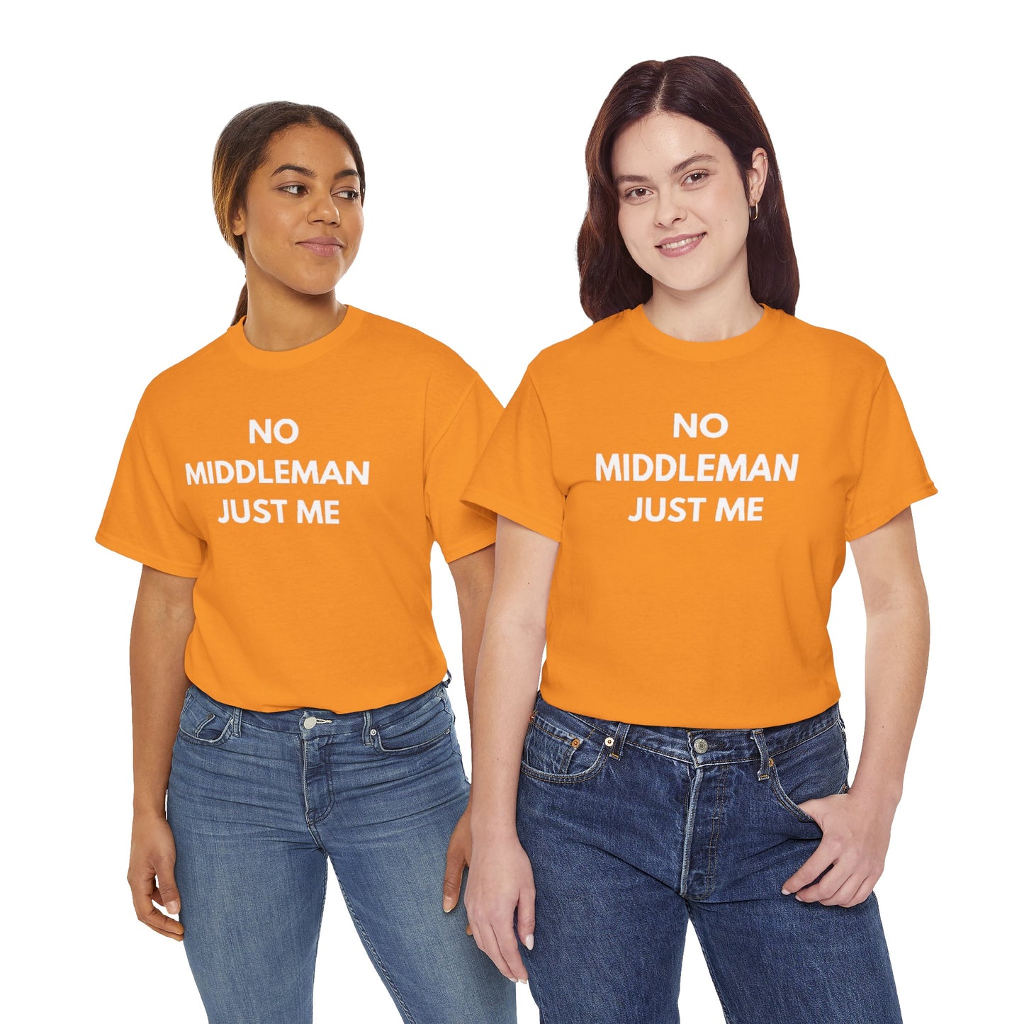 Unisex Tee - 'No Middleman Just Me' Statement Shirt, Casual Wear, Gift for Entrepreneurs, Summer Outfit, Everyday Style
