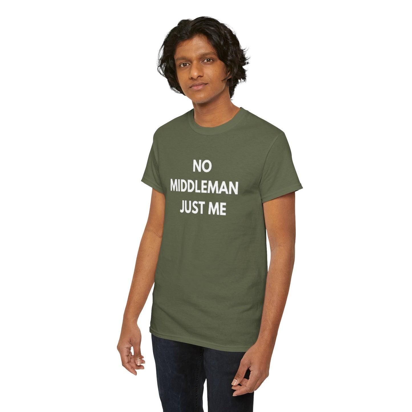 Unisex Tee - 'No Middleman Just Me' Statement Shirt, Casual Wear, Gift for Entrepreneurs, Summer Outfit, Everyday Style