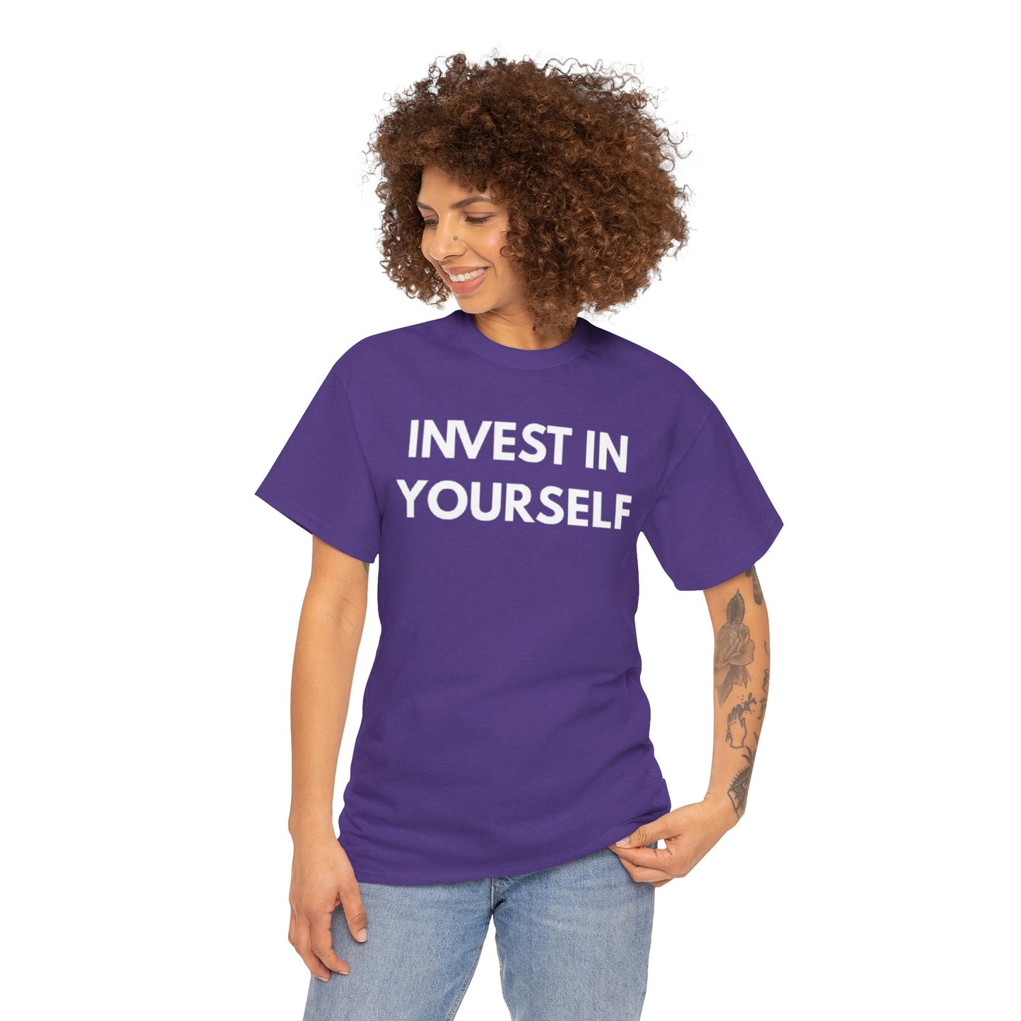 Empowering Message Tee - Invest in Yourself, Motivational Shirt, Unisex Cotton Tee, Gift for Entrepreneurs, Self-Care Apparel, Daily [...]