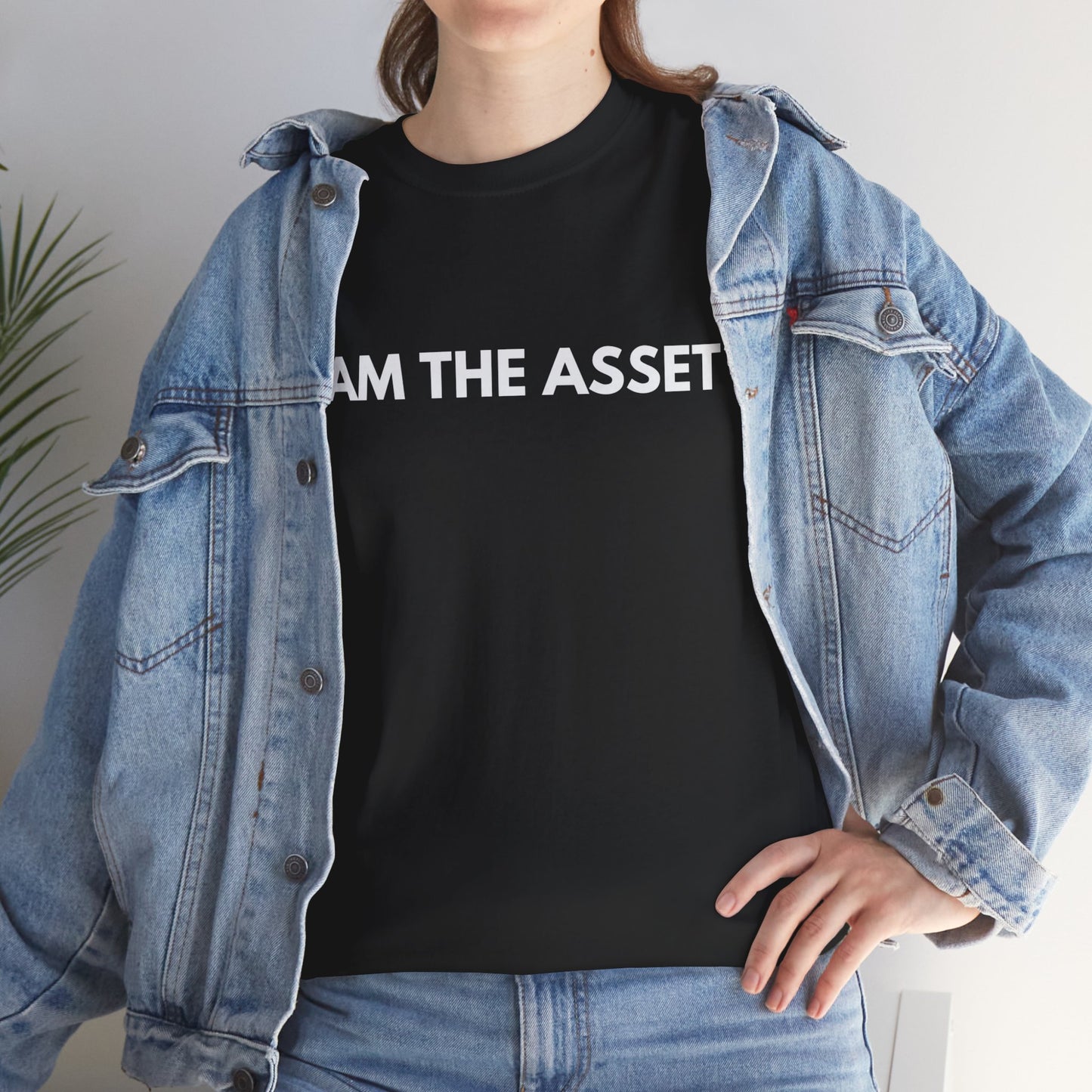 Empowering Statement Tee - I AM THE ASSET, Unisex Cotton Shirt for Motivation, Gift for Entrepreneurs, Casual Wear