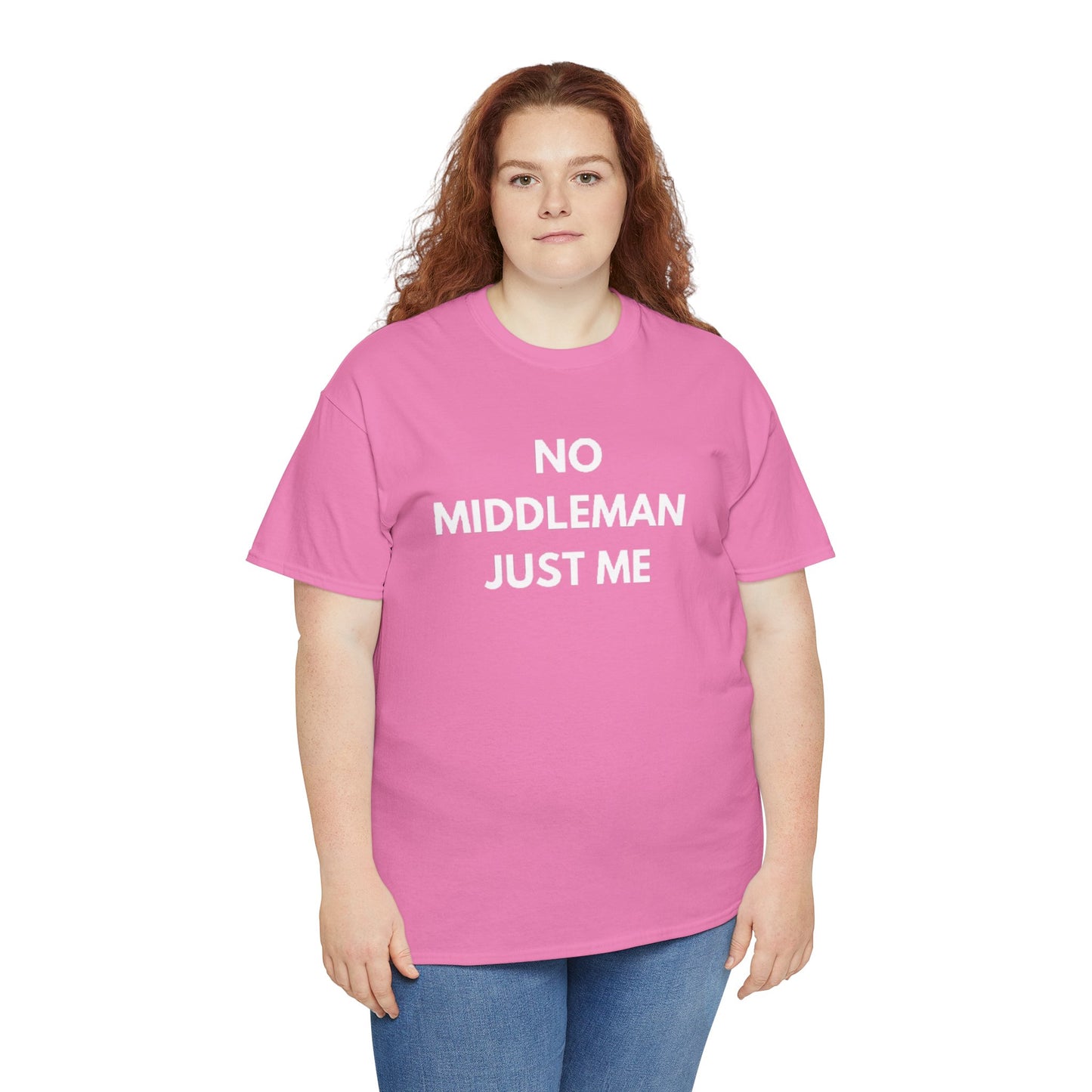 Unisex Tee - 'No Middleman Just Me' Statement Shirt, Casual Wear, Gift for Entrepreneurs, Summer Outfit, Everyday Style