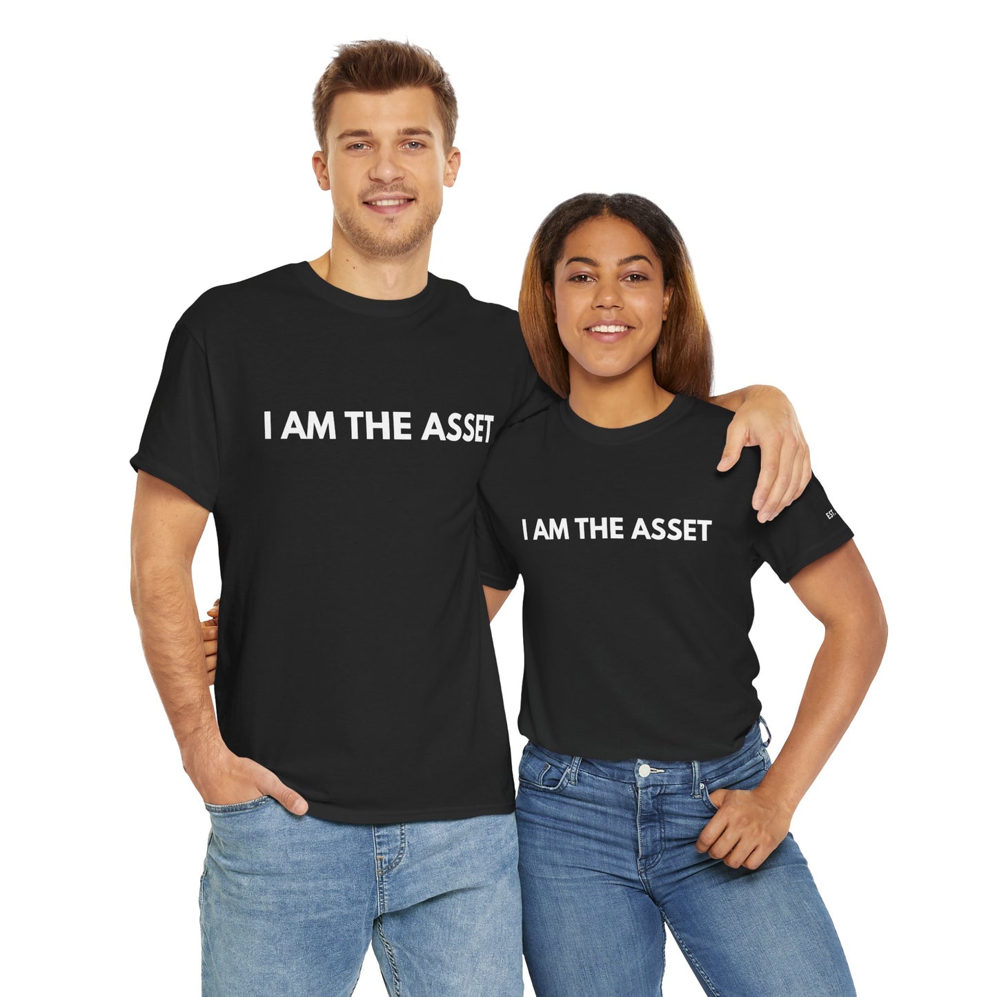 Empowering Statement Tee - I AM THE ASSET, Unisex Cotton Shirt for Motivation, Gift for Entrepreneurs, Casual Wear