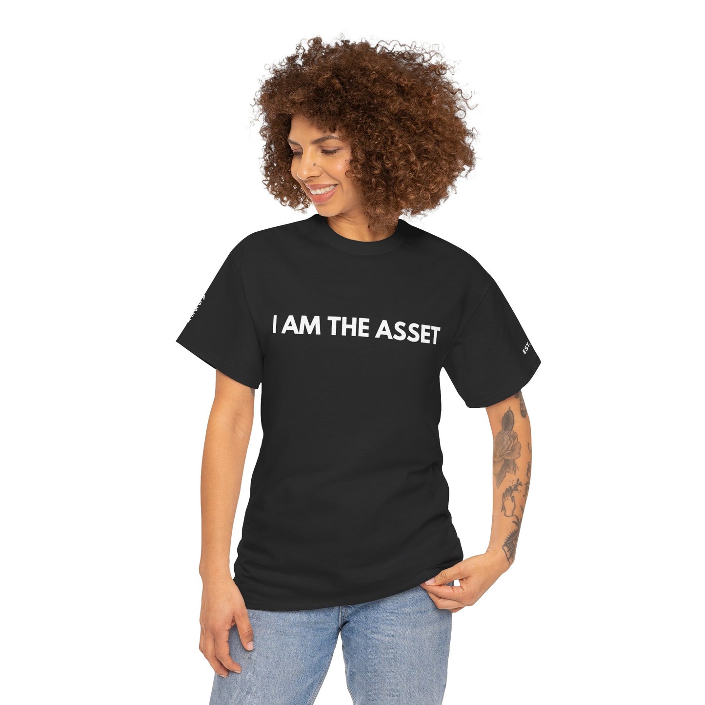 Empowering Statement Tee - I AM THE ASSET, Unisex Cotton Shirt for Motivation, Gift for Entrepreneurs, Casual Wear