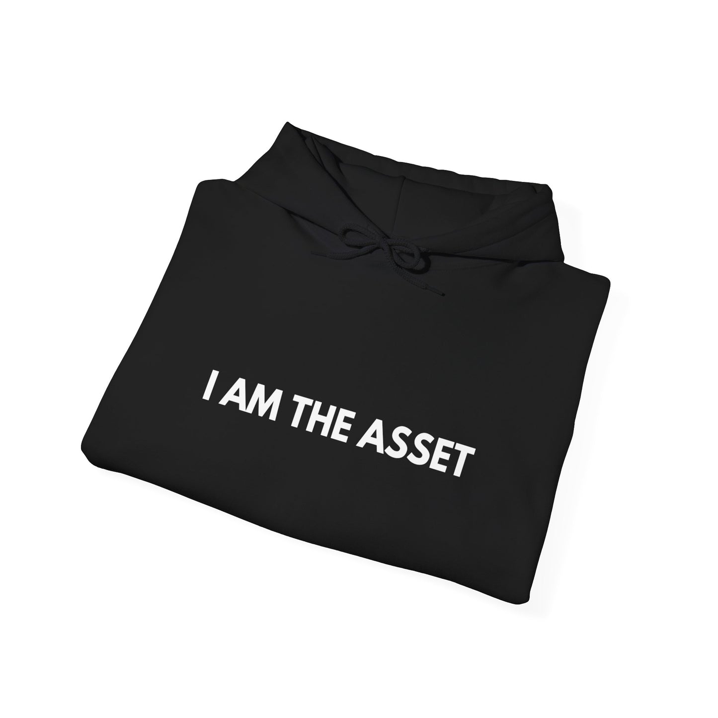 Unisex Heavy Blend Hoodie - "I AM THE ASSET" Cool Casual Sweatshirt, Gift for Entrepreneurs, Cozy Lounge Wear, Motivational Apparel, [...]