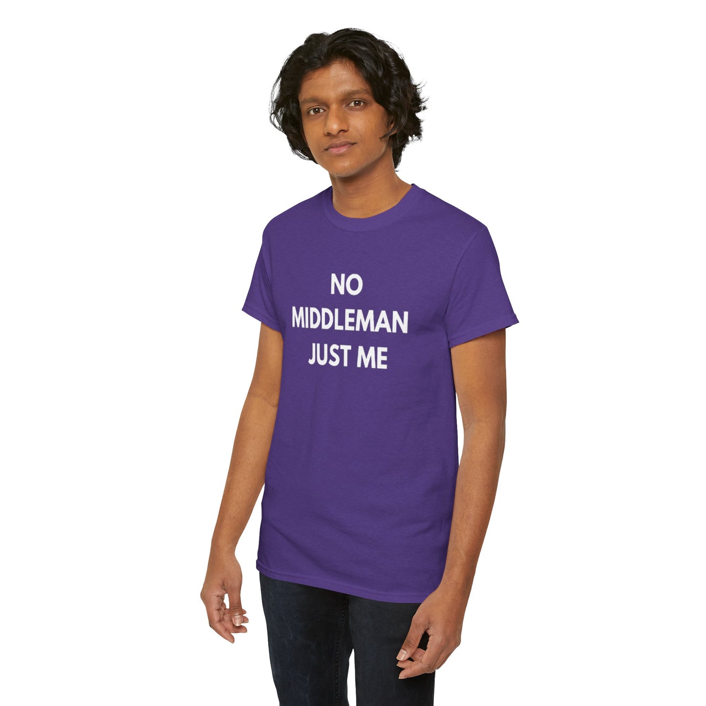 Unisex Tee - 'No Middleman Just Me' Statement Shirt, Casual Wear, Gift for Entrepreneurs, Summer Outfit, Everyday Style