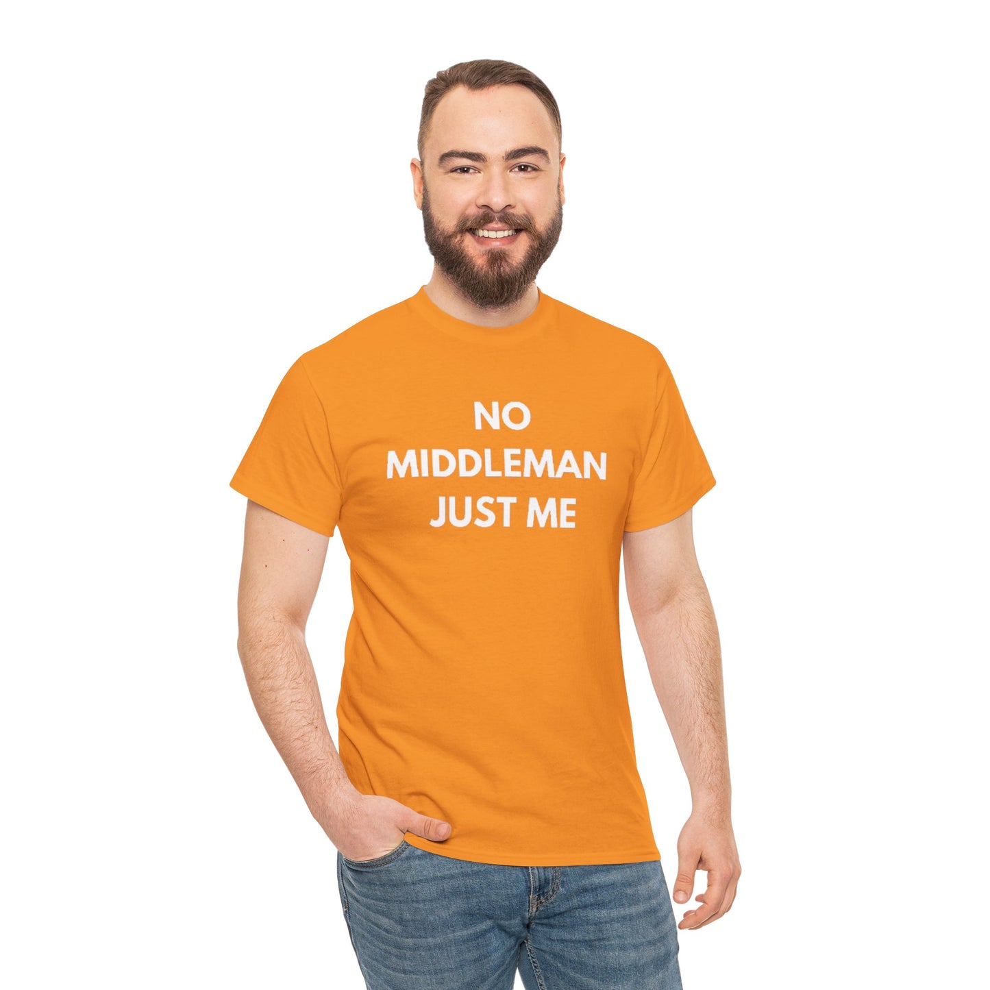 Unisex Tee - 'No Middleman Just Me' Statement Shirt, Casual Wear, Gift for Entrepreneurs, Summer Outfit, Everyday Style